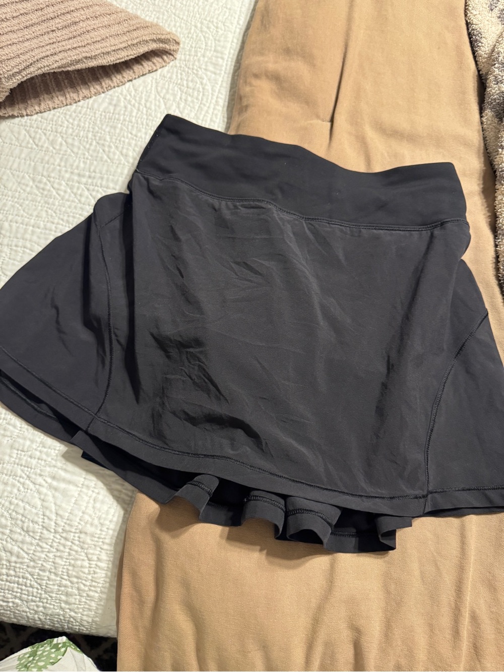 lululemon athletica Black Skater Athletic Skirt with Built-In Shorts